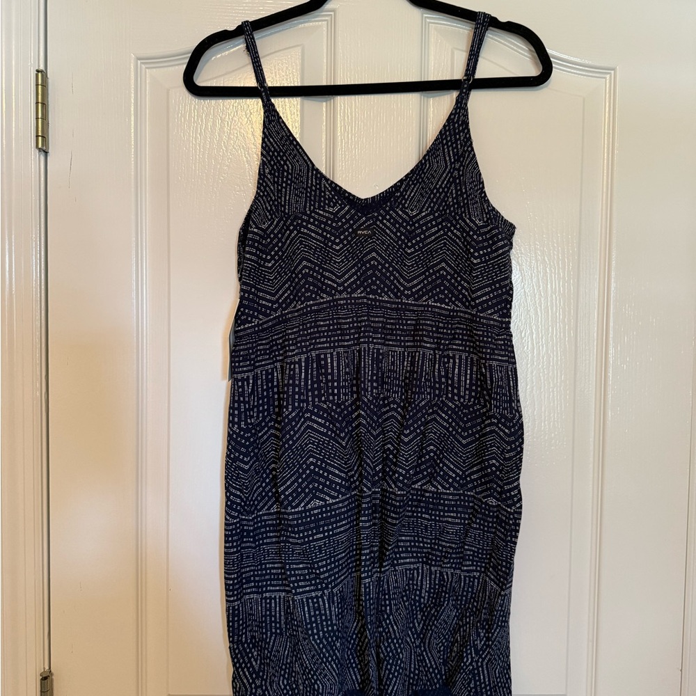 RVCA | Nolan Navy Blue Print Dress - Picture 10 of 12